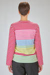 t-shirt 'classica Comme-Comme' in jersey di cotone con righe orizzontali multicolor - COMME des GARÇONS - COMME des GARÇONS 