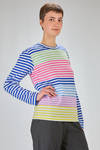 t-shirt 'classica Comme-Comme' in jersey di cotone con righe orizzontali multicolor - COMME des GARÇONS - COMME des GARÇONS 
