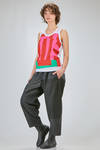 hip-lenght tank top, soft, in printed cotton jersey - COMME des GARÇONS - COMME des GARÇONS 