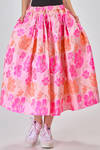 long and wide skirt of polyester and cupro jacquard - COMME des GARÇONS - COMME des GARÇONS 