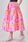 long and wide skirt of polyester and cupro jacquard - COMME des GARÇONS - COMME des GARÇONS 