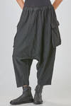 pantalone sarouel in gessato di poliestere techno leggero - COMME des GARÇONS - COMME des GARÇONS 