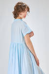 longuette dress, wide, of light washed cotton canvas - MANUELLE GUIBAL 