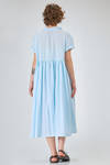 longuette dress, wide, of light washed cotton canvas - MANUELLE GUIBAL 
