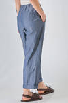 wide trousers of lightweight washed cotton denim - MANUELLE GUIBAL 