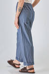 wide trousers of lightweight washed cotton denim - MANUELLE GUIBAL 