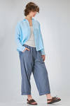 hip length shirt, slightly flared, of washed linen crêpe - MANUELLE GUIBAL 