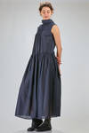 long and wide dress in lightweight washed cotton muslin - MARC LE BIHAN 