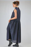 long and wide dress in lightweight washed cotton muslin - MARC LE BIHAN 