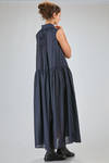 long and wide dress in lightweight washed cotton muslin - MARC LE BIHAN 