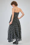 strapless asymmetrical bustier in cotton and silk madras - MARC LE BIHAN 