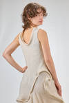 abito ‘sculpture’ sotto al ginocchio, sfiancato in jersey di cotone e spandex - MELITTA BAUMEISTER 