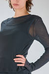 basic hip-lenght t-shirt of super light cotton jersey, doubled on the front - MELITTA BAUMEISTER 