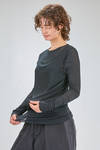 basic hip-lenght t-shirt of super light cotton jersey, doubled on the front - MELITTA BAUMEISTER 