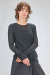 basic hip-lenght t-shirt of super light cotton jersey, doubled on the front - MELITTA BAUMEISTER 
