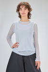 basic hip-lenght t-shirt of super light cotton jersey, doubled on the front - MELITTA BAUMEISTER 