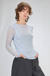 basic hip-lenght t-shirt of super light cotton jersey, doubled on the front - MELITTA BAUMEISTER 