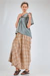 t-shirt over, al fianco, in jersey sovra-tinto di cotone, parti in seta e cupro - ZIGGY CHEN 