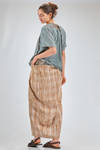 t-shirt over, al fianco, in jersey sovra-tinto di cotone, parti in seta e cupro - ZIGGY CHEN 