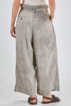 pantalone ampio in tela trattata di viscosa e lino, parti interne in cotone, lino e cupro - ZIGGY CHEN 