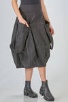 under-the-knee skirt in viscous, polyamide, cotton, linen and elastan stretch crêpe - RUNDHOLZ 