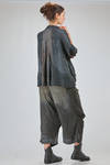 camicia lunga e ampia in crêpe lavato di viscosa, lino e poliammide - RUNDHOLZ DIP 