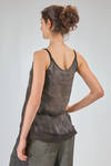 long and wide top, of hand dyed viscose, linen and polyamide crêpe - RUNDHOLZ DIP 
