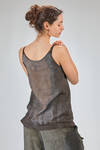 long and wide top, of hand dyed viscose, linen and polyamide crêpe - RUNDHOLZ DIP 