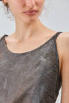 long and wide top, of hand dyed viscose, linen and polyamide crêpe - RUNDHOLZ DIP 