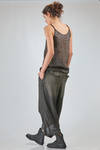 long and wide top, of hand dyed viscose, linen and polyamide crêpe - RUNDHOLZ DIP 