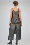 long and wide top, of hand dyed viscose, linen and polyamide crêpe - RUNDHOLZ DIP 