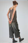 long and wide top, of hand dyed viscose, linen and polyamide crêpe - RUNDHOLZ DIP 