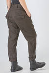 sigarette trousers of pinstriped and washed viscose, linen and polyamide crêpe - RUNDHOLZ DIP 