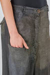 wide trousers of washed overdyed viscose, linen and polyamide crêpe - RUNDHOLZ DIP 