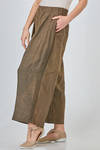 pantalone ampio in shantung lavato e sovra-tinto di viscosa e lino - UMA WANG 