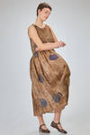 longuette dress, wide, of printed viscose and cupro twill - UMA WANG 