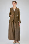 'sculpture' jacket, long and slim of  linen and viscose herringbone - UMA WANG 
