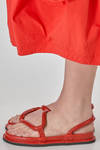 sandal with tubular zig zag in soft cowhide leather - TRIPPEN 