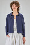 cardigan corto e ampio in maglia rasata di cotone Sea Island - LUSSI 