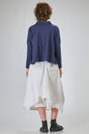 cardigan corto e ampio in maglia rasata di cotone Sea Island - LUSSI 