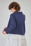 cardigan corto e ampio in maglia rasata di cotone Sea Island - LUSSI 