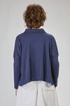 cardigan corto e ampio in maglia rasata di cotone Sea Island - LUSSI 