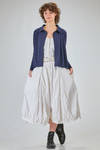 cardigan corto e ampio in maglia rasata di cotone Sea Island - LUSSI 