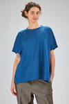 t-shirt al fianco, ampia, in maglia rasata di cotone Sea Island - LUSSI 