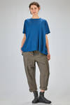 t-shirt al fianco, ampia, in maglia rasata di cotone Sea Island - LUSSI 